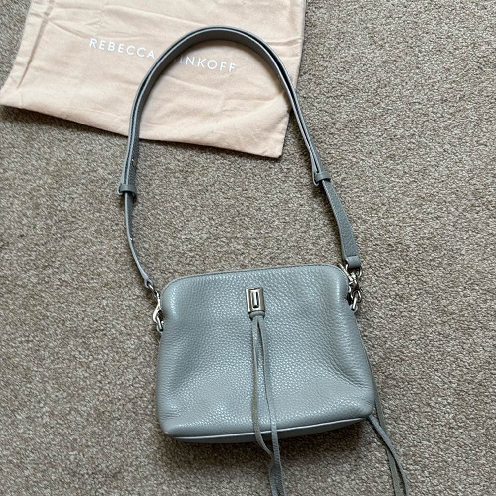 Rebecca Minkoff Gray Crossbody Bag with Sleek Design EUC
